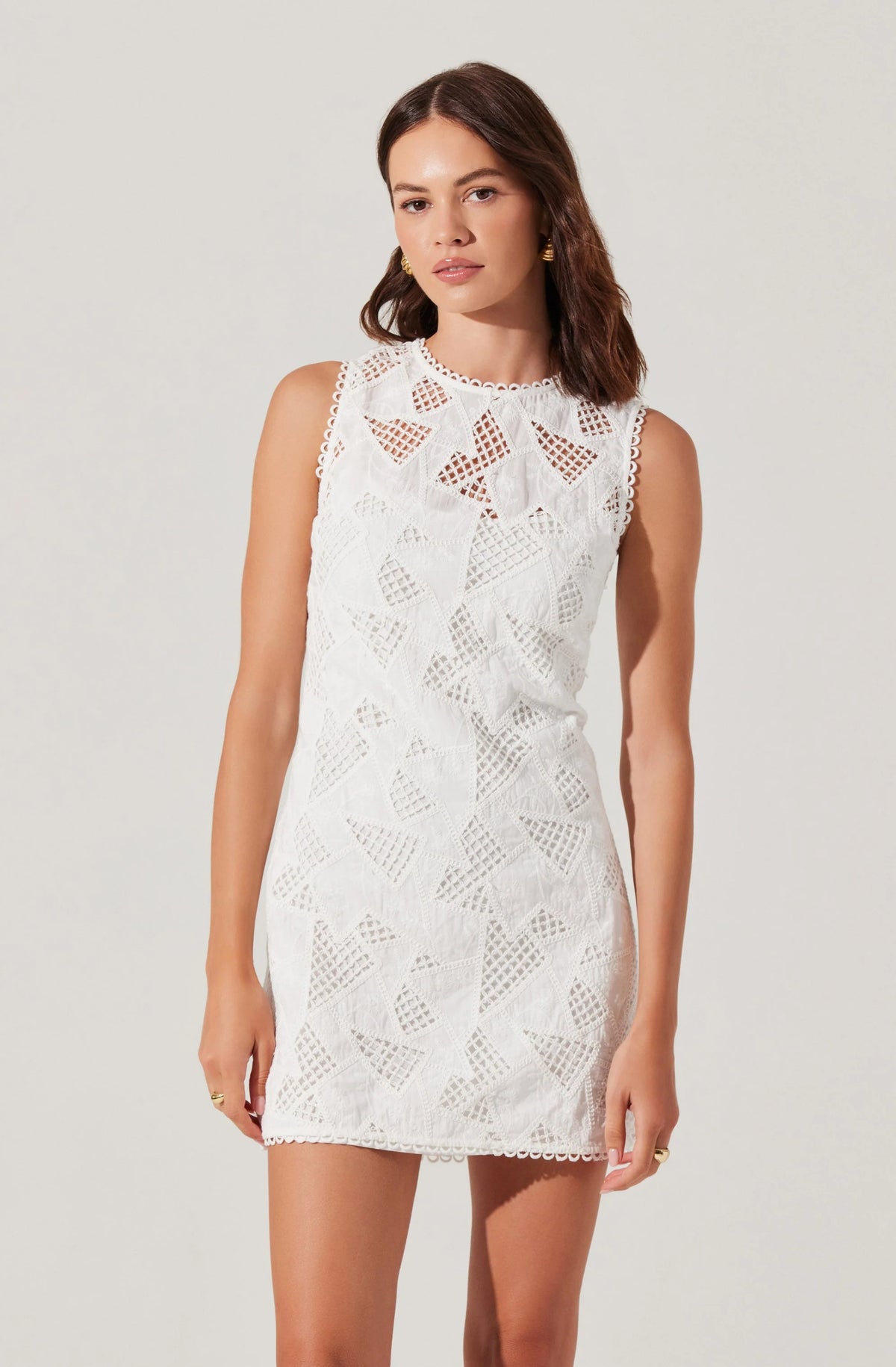 Madge Crochet Lace Mini Dress