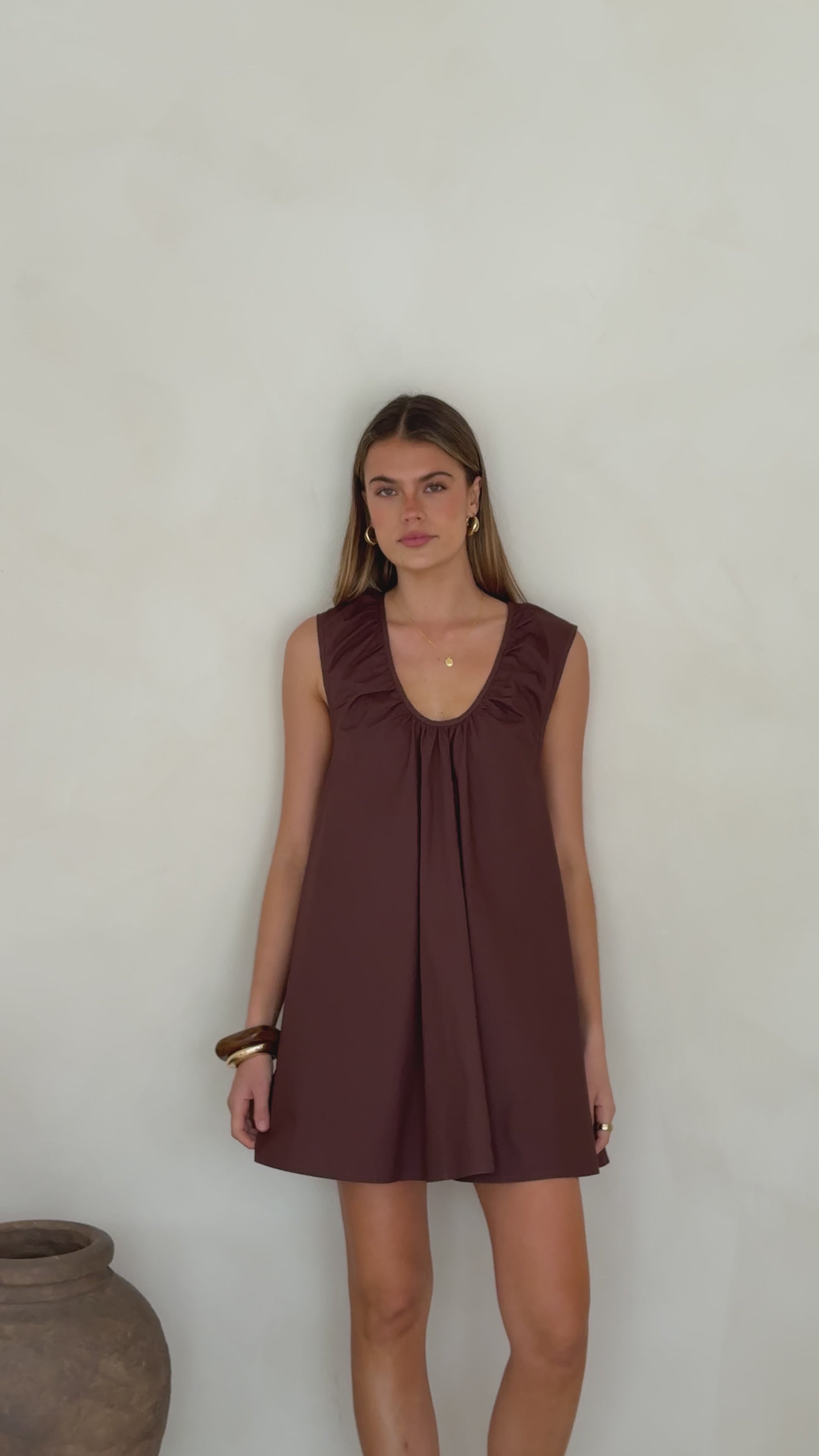 Vanessa Mini Dress - Chocolate