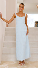 Gianna Maxi Dress - Blue Lace