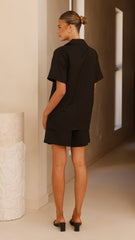 Emmaline Button Shirt - Black