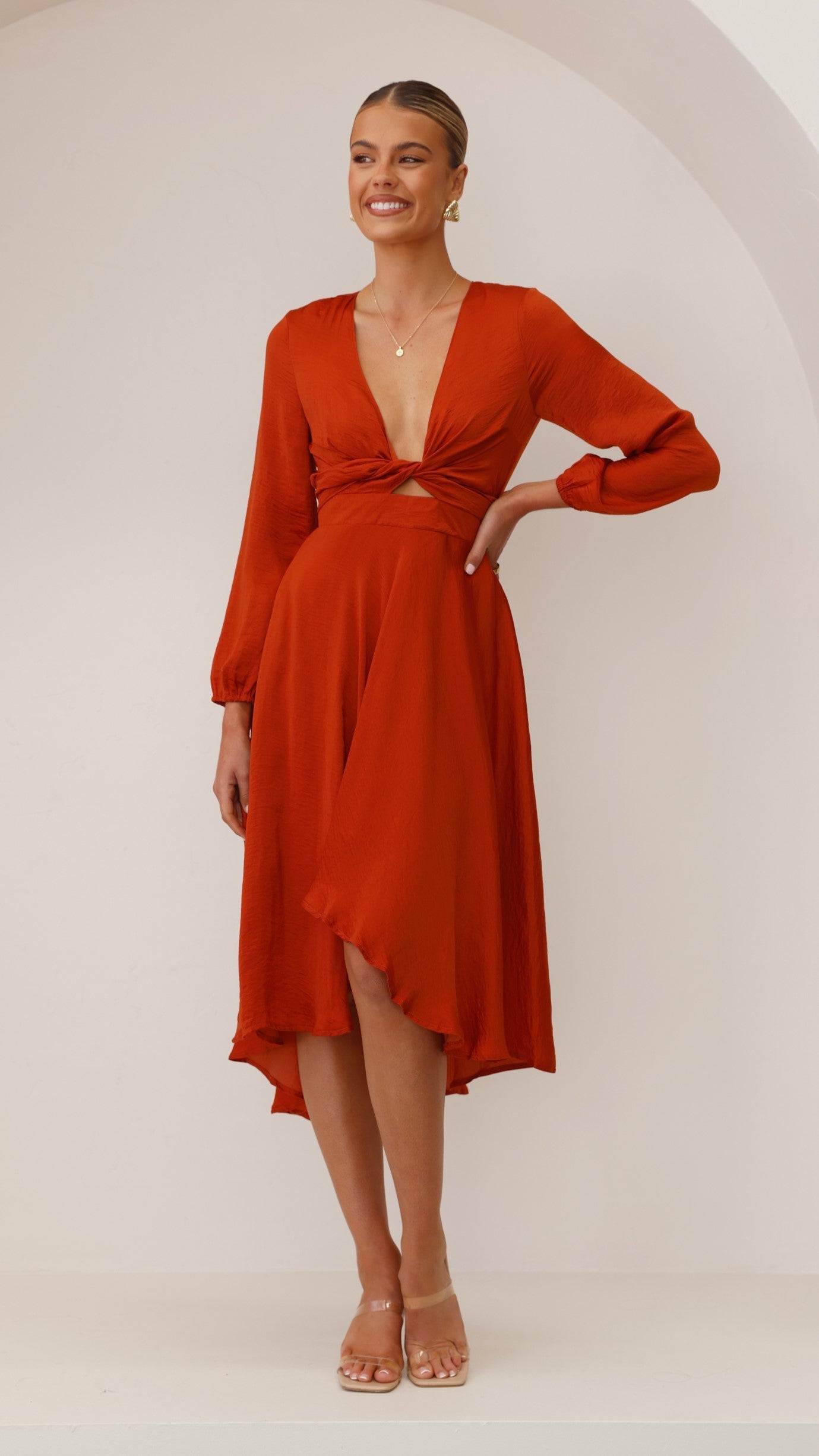 Starry Nights Dress - Rust