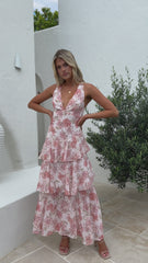 Adalinde Maxi Dress - Peach Floral