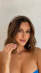 Sinclair Headpiece - Gold/Pearl