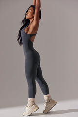 Full Length Cut Out Back Jum in Grey