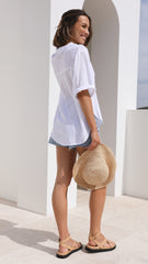 Jaime Button Up Shirt - White