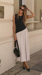 Darlita Maxi Dress - Black / Nude