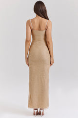Seapearl Embellished Maxi Dress