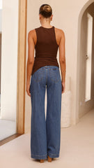 Adamaris Asymmetrical Top - Chocolate