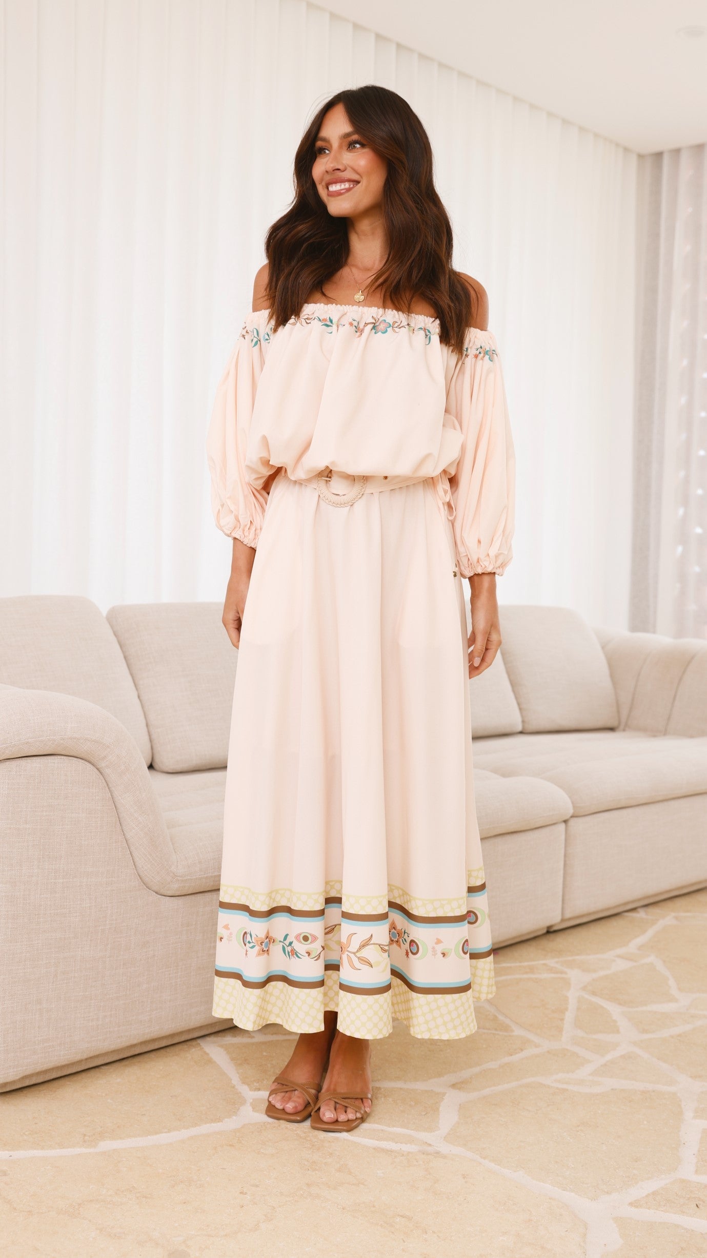 Lainey Maxi Skirt - Peach