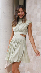 Beatrice Mini Dress - Sage