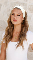 Millie Headband Set - Brown & Cream