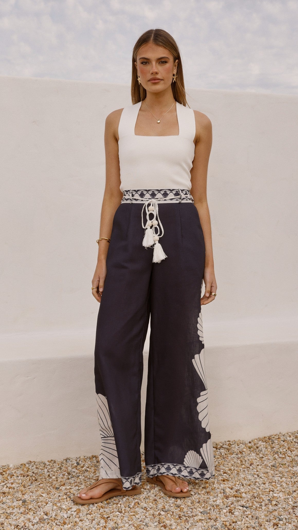 Tessa Wide Leg Pants - Black