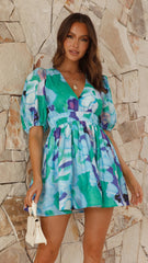 Frankie Mini Dress - Blue Multi