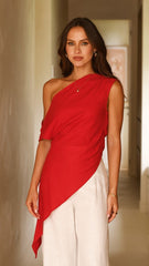 Malena Tunic Top - Red