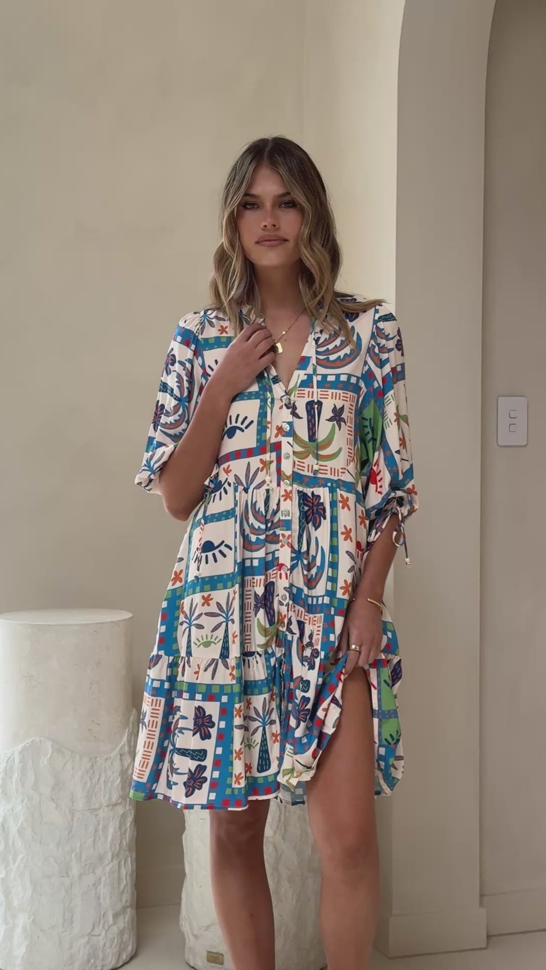 Tabitha Mini Dress - Lorelei Print