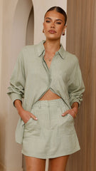 Charla Mini Skort - Sage