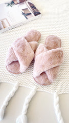Jessica Fluffy Slippers - Light Pink