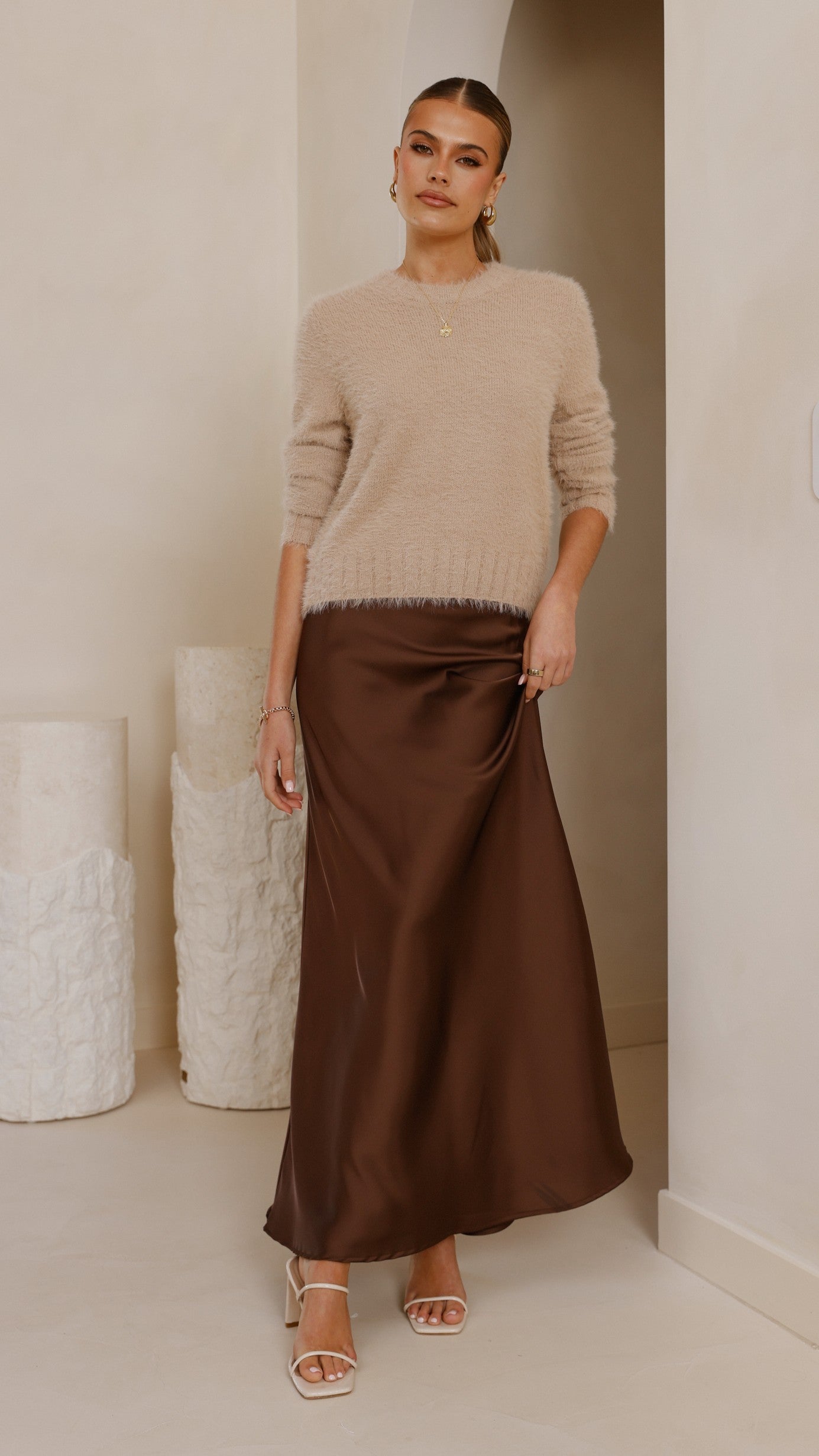 Tina Knit Sweater - Beige