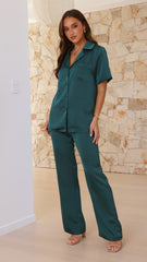 Courtney Button Up Shirt - Emerald