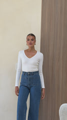 Vienna Long Sleeve Top - White