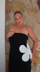 Athena Maxi Dress - Black/White