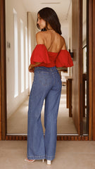 Florence Crop Top - Red
