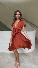 Sunny Daze Dress - Rust