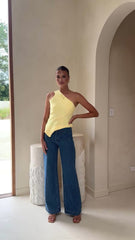 Alyssia One Shoulder Top - Yellow