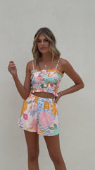 Kaira Crop Top - Blush Petal