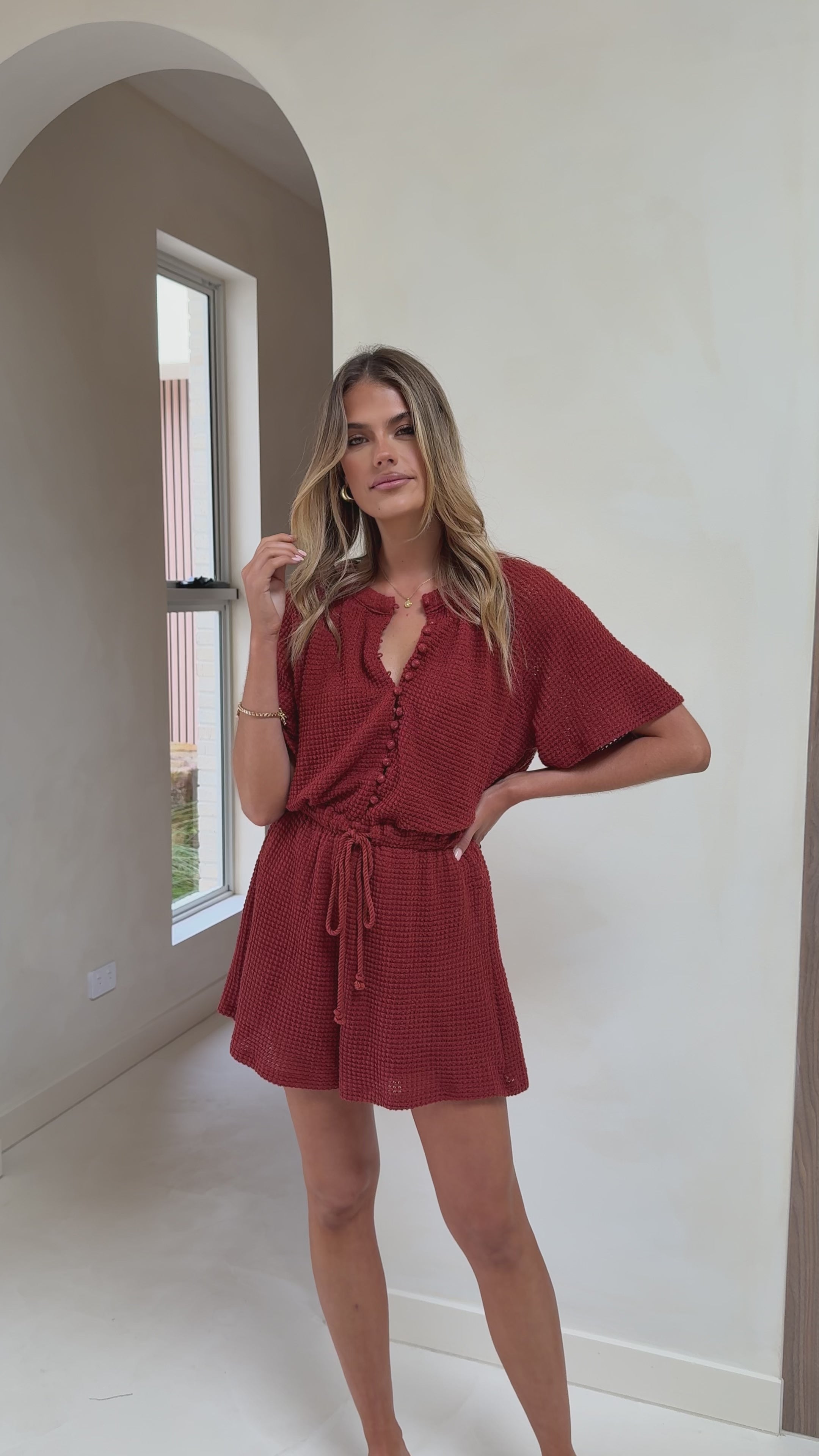 Loula Playsuit - Rust