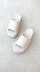Thea Slide - Bone Leather