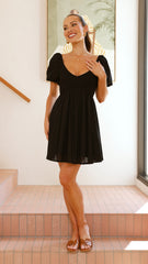 Sahirah Mini Dress - Black