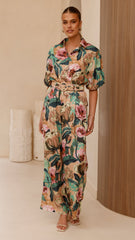 Becca Wide Leg Pants - Mocha Rose