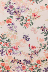 Valentina-Layered Bra-Detail Fishtail Midaxi Dress in Primrose Floral Print