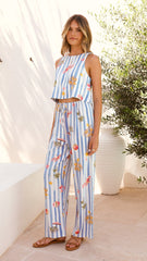 Alejandro Top - Striped Sailor Print