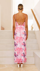 Ashley Maxi Dress - Pink Floral