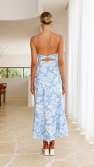 Margie Midi Dress - Blue Floral