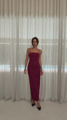 Carabella Maxi Dress - Wine