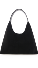 Tammy Shoulder Bag - Black Suede
