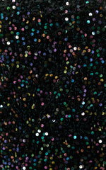 Lucy Mini Dress - One Shoulder Sequin Mini Dress in Black