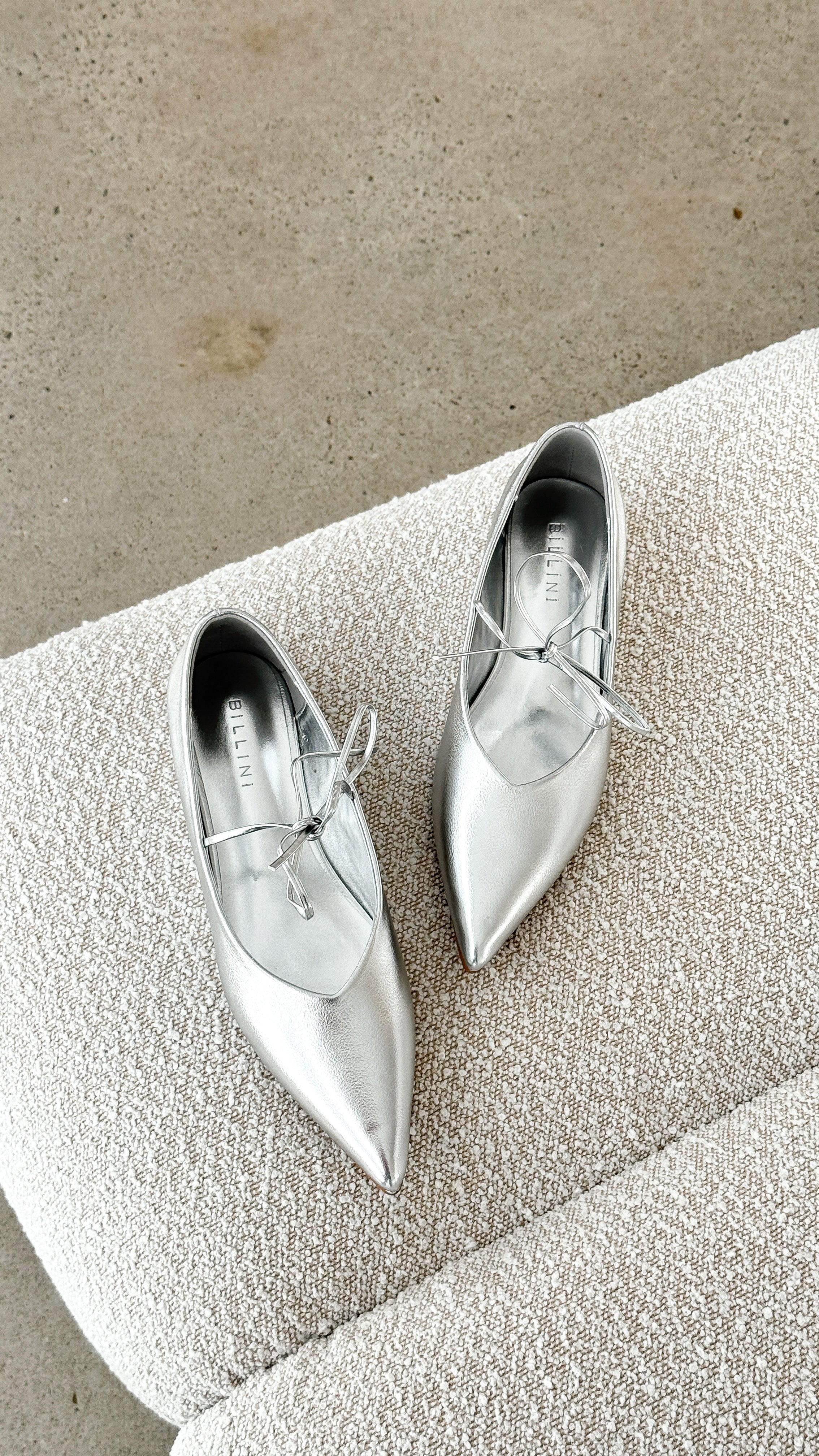 Haruna Ballet Flats - Silver Metallic