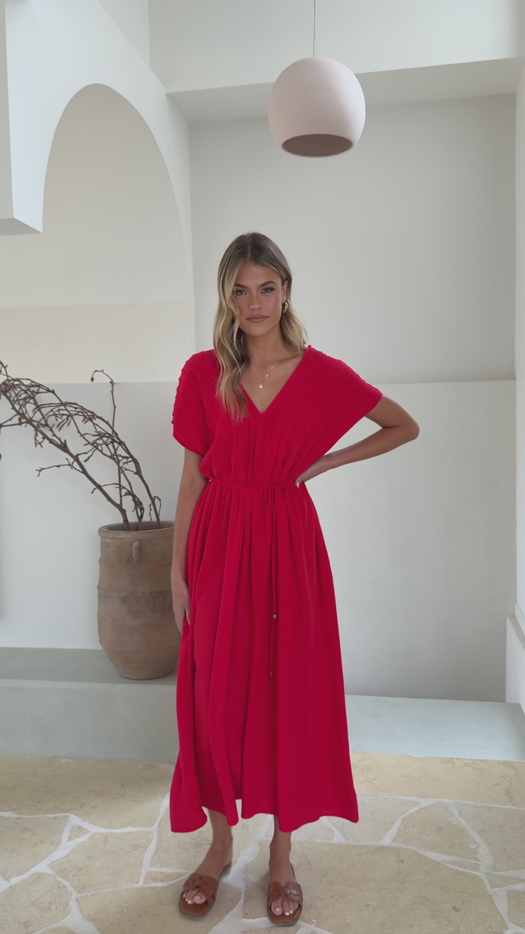Velia Maxi Dress - Red