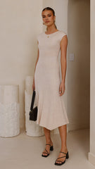 Seona Knit Midi Dress - Natural