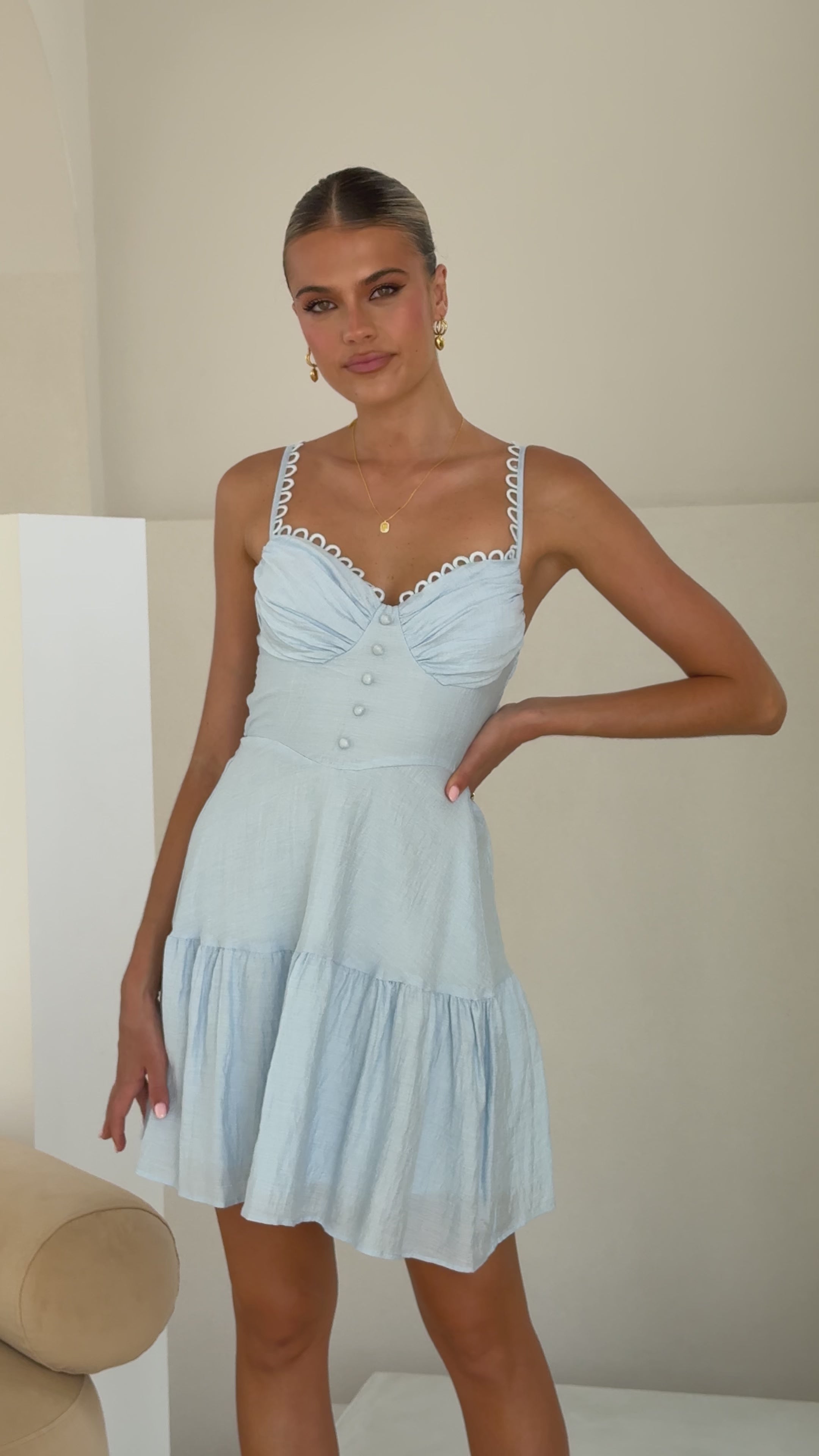 Beatrix Mini Dress - Blue
