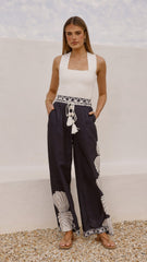 Tessa Wide Leg Pants - Black
