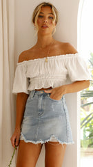 Tammy Mini Skirt - Light Denim