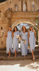 Genevieve Boat Neck Maxi Dress - Blue