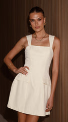 Hilarie Mini Dress - Soft Yellow