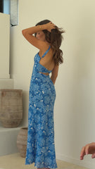Margo Midi Dress - Blue Rose