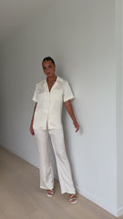 Courtney Button Up Shirt - Cream